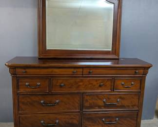 Legacy Classic Furniture 9 Drawer Dresser With Beveled Glass Mirror, Dresser Measures Approx 40.25" x 66" x 19.25"