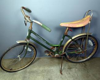 Vintage Schwinn Bicycle with Banana Seat, Cruiser Style Handlebars, 20" Tires and Bell