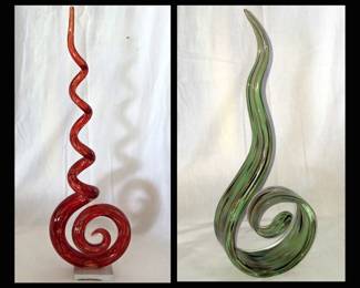 Murano Glass Sculpture and Unmarked Glass Sculpture