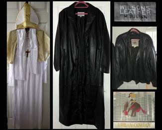 Leather Coat and Jacket and a Pope Costume! There are Many Very Nice Men's and Women's Clothes and Shoes Available 