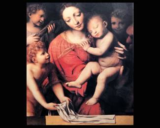 Nice Copy of Bernardino Luini "The Virgin Holding the Sleeping Child"