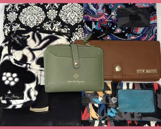 Selection of Wallets including Steve Madden  & Vera Bradley  