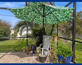 Umbrella, Plants and Plant Stands