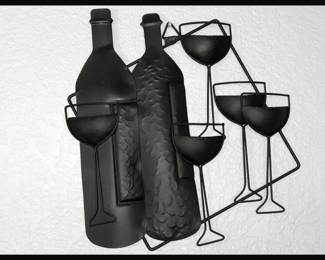 Metal Wine Sculpture