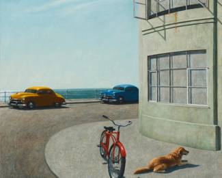 1189 Michael Chapman (b. 1957) "Breezy Visit," 1997 Oil on canvas Signed, titled, and dated verso: Michael Chapman / 97 39" H x 47" W Estimate: $4,000 - $6,000