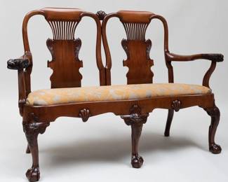 A Fine 18C. George III Double Chair Back Settee 