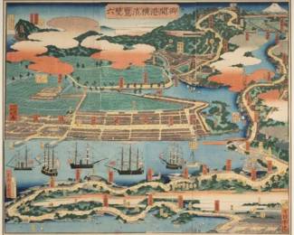 Rare Large Japanese Woodblock Prints, Maps and Sugoroku