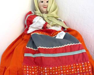 Russian folk art tea cozy doll