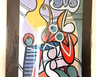 Piscaso exhibit framed poster