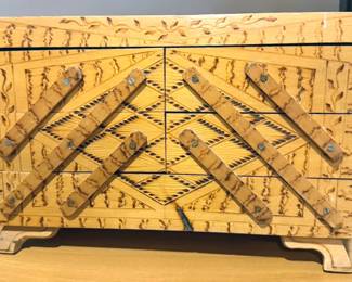 Collapsible jewelry box/sewing kit