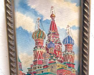 Watercolor of St. Basil's Cathedral