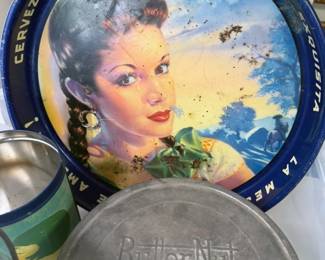 Vintage Carta Blanca beer tray