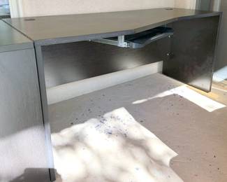 Desk with legal file cabinet