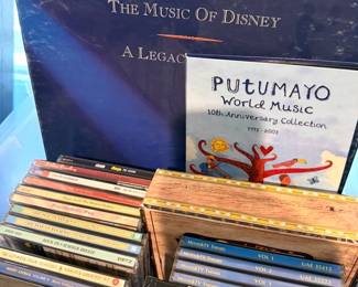 CD box sets:  The Music of Disney, Jefferson Airplane, The Who, 6 decades of songwriters and singers, American popular songs