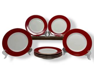 8 Ten Strawberry Street, Ltd. Plates With Gold Rim