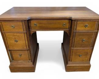 Wood Desk With Brass Pulls