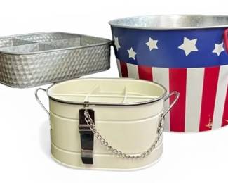 Metal Party Buckets  Trays