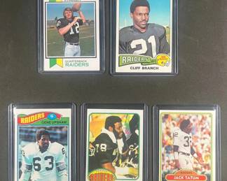NFL Topps Raiders Lot Including Cliff Branch Rookie Card.