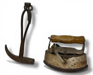 Antique Snow Knocker Hammer And Iron