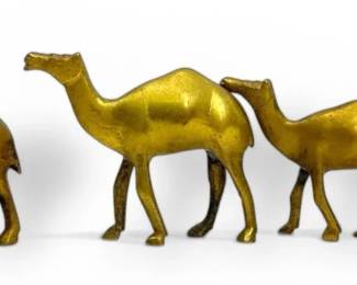 Four Brass Camels