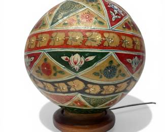 Vintage HandPainted Camel Bladder Lamp