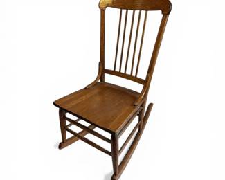 Oak Spindle Back Rocking Chair