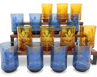 Blue And Yellow Libby Wheat Juice Cups