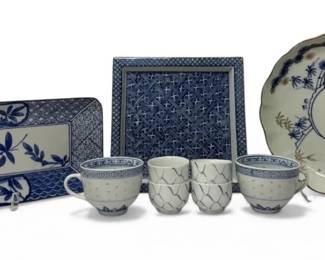 Chinese Blue And White Porcelain Vase And Asian Vase