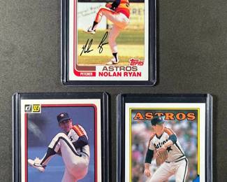 Nolan Ryan Lot  3 Cards. 1982 Topps, 1983 Donruss, and 1988 Topps.