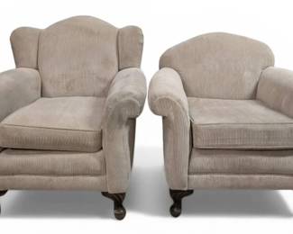 2 Tan Upholstered Chairs