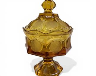 Fostoria Amber Coin Candy Compote