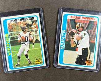 1978 Topps Fran Tarkenton 100 and Archie Manning 173.