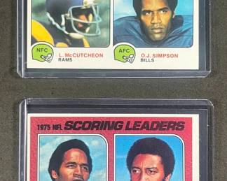 O.J. Simpson  1974 All Pro Running Backs and 1975 NFL Scoring Leaders with Chuck Foreman