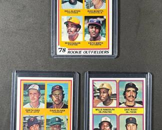 MLB 3 Card Rookie Lot  Topps 1978 Outfielders, 1978 2nd Basemen, and 1976 Infielders.