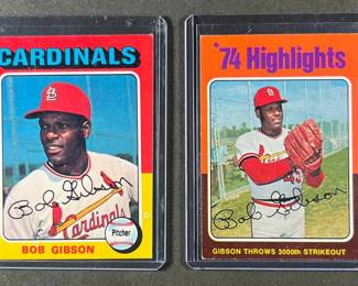 1975 Topps Bob Gibson 150 and 74 Highlights 3.