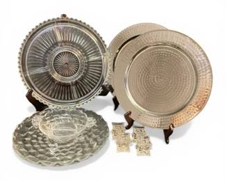 Footed Fostoria Plates  More