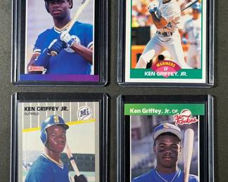 Ken Griffey Jr.  Rookie Card Lot 4 cards.