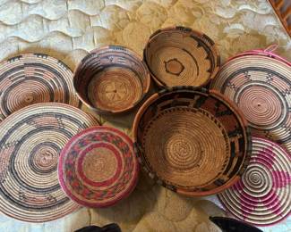Assortment of Hand Woven Baskets