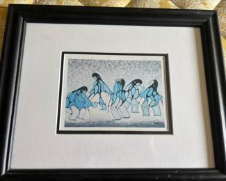 Framed & Matted Print "Sunset Dancers" by Cecil Youngfox