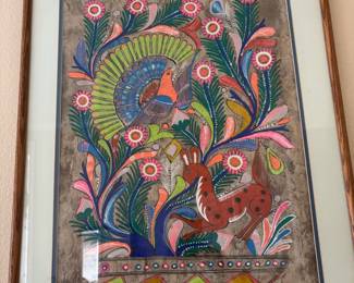Mexican Folk Art Amate Bark Painting