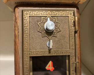 Circa 1950s Post Office Box Door Coin Bank