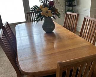 Mission Style Oak Dining Set