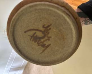 Earthy Color Scheme Studio Pottery Pitcher - Signed by Artist