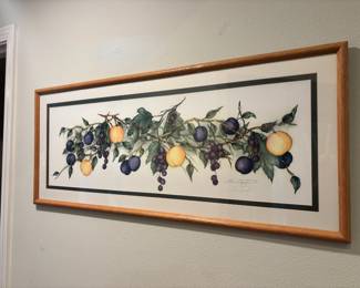 Framed & Matted Botanical Plum Print by Kim Osgood