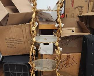 Victorian 4 Tier Gold Gilded Lighted