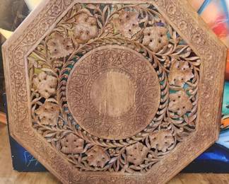 Rosewood Carved Table Top