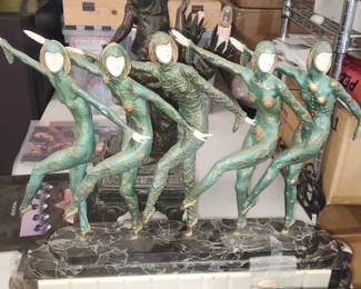 D.H. Chiparus 5 Dancers Bronze