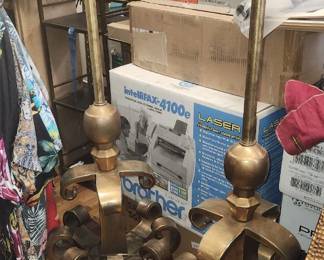 PAIR OF ITALIAN MARBRO LAMPS