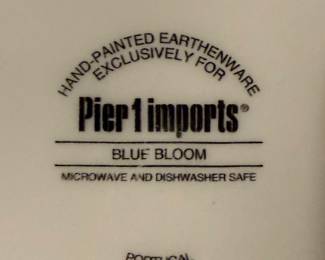 Pier 1 Blue Bloom Plates-4
