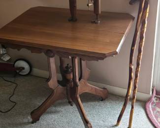 Walnut side table